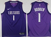 Suns 1 Devin Booker Purple City Edition Nike Swingman Jersey,baseball caps,new era cap wholesale,wholesale hats